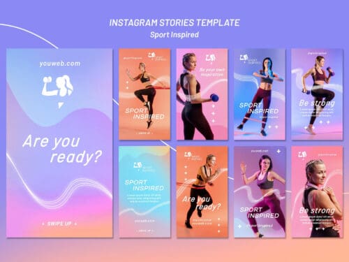 Instagram stories collection fitness training